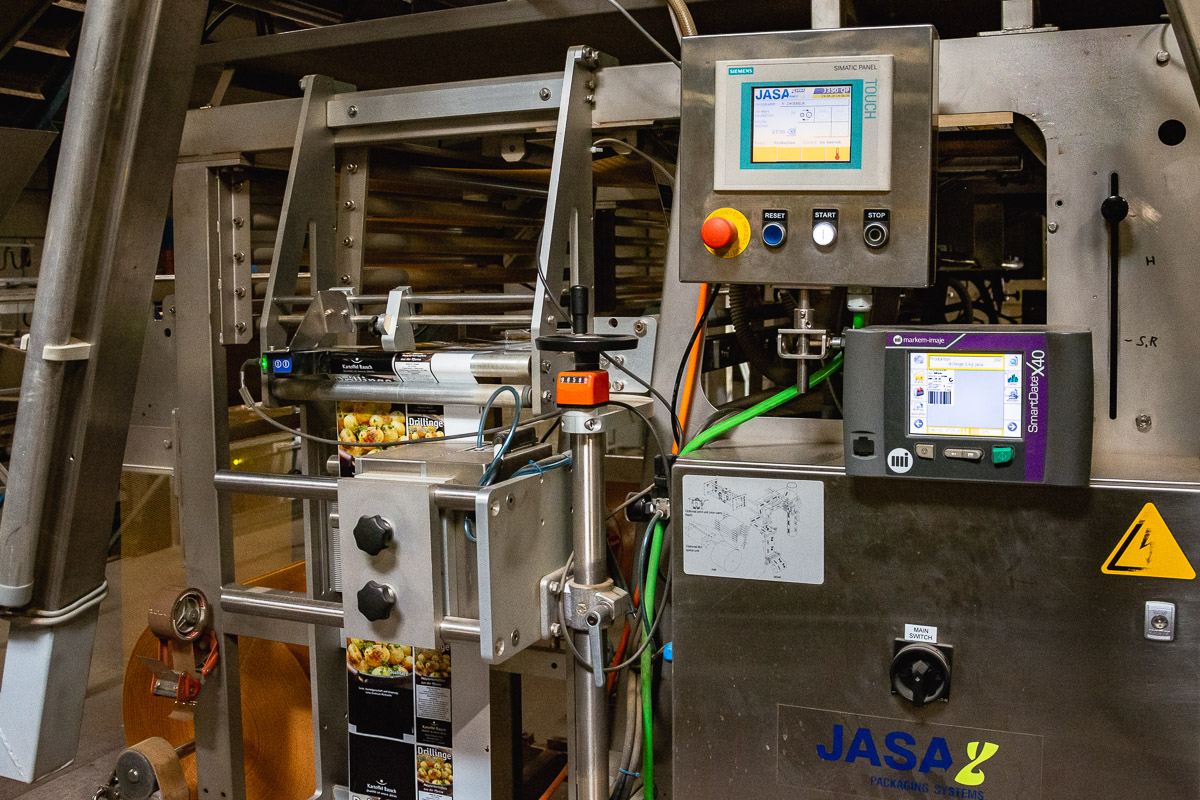 Maschine für die die automatisierte Abpackung von Kartoffeln, Arbeitsumgebung der Maschinenbediener